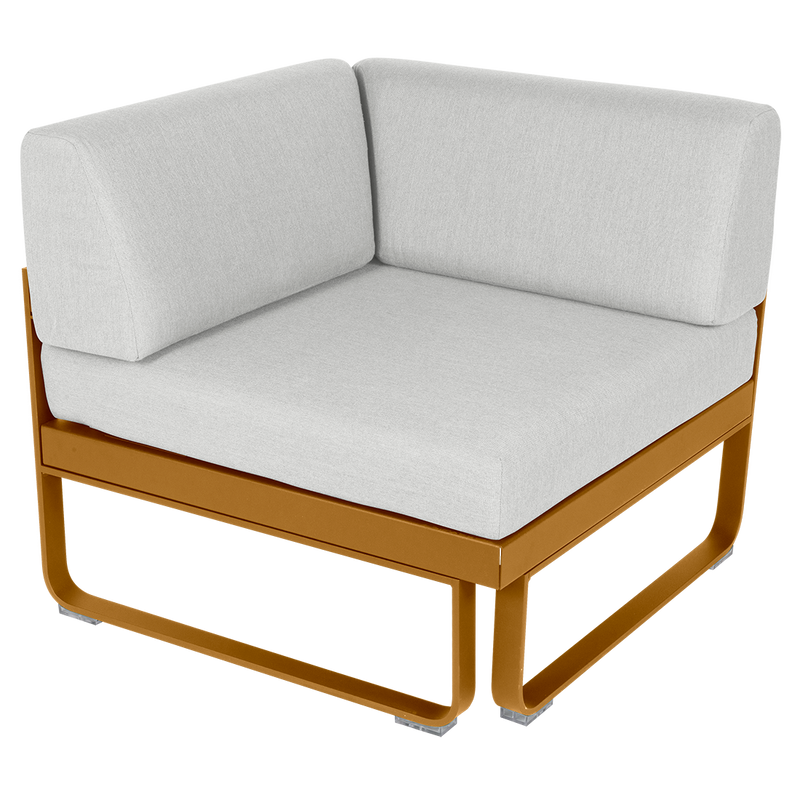 Load image into Gallery viewer, Fermob Bellevie 1-Seater Corner Module – Gingerbread frame with Off-White fabric cushions

