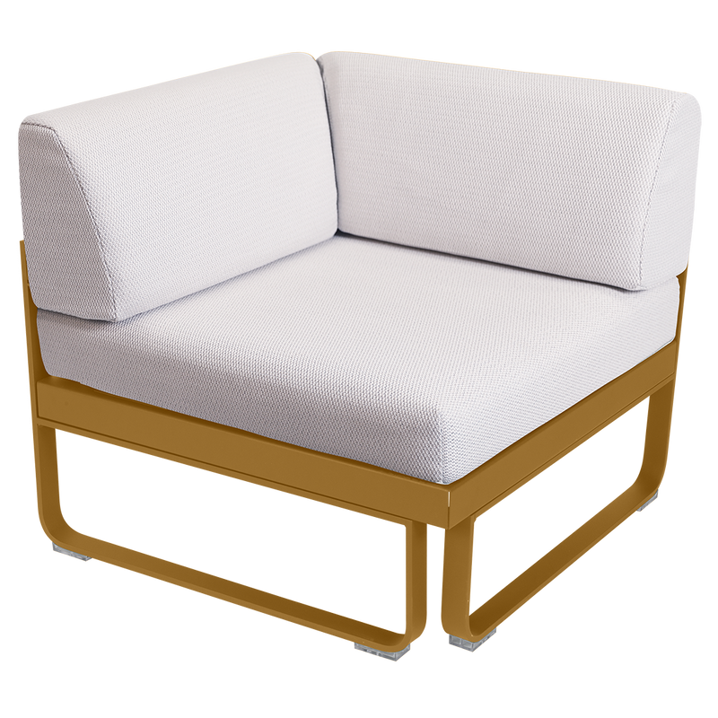 Load image into Gallery viewer, Fermob Bellevie 1-Seater Corner Module – Gingerbread frame with Pearl fabric cushions
