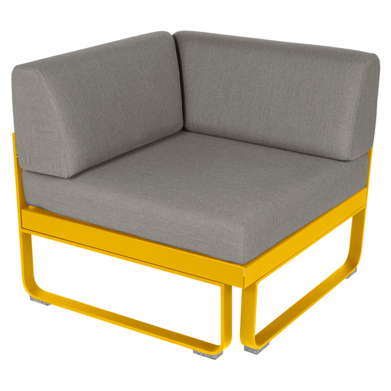 Load image into Gallery viewer, Fermob Bellevie 1-Seater Corner Module – Honey frame with Grey Taupe fabric cushions
