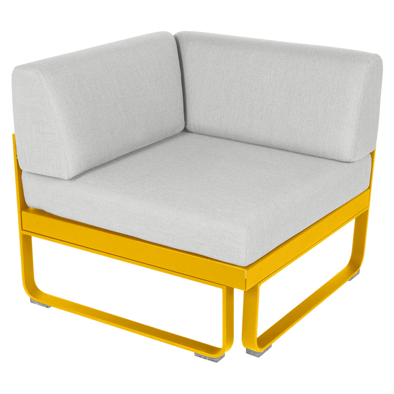 Load image into Gallery viewer, Fermob Bellevie 1-Seater Corner Module – Honey frame with Off-White fabric cushions

