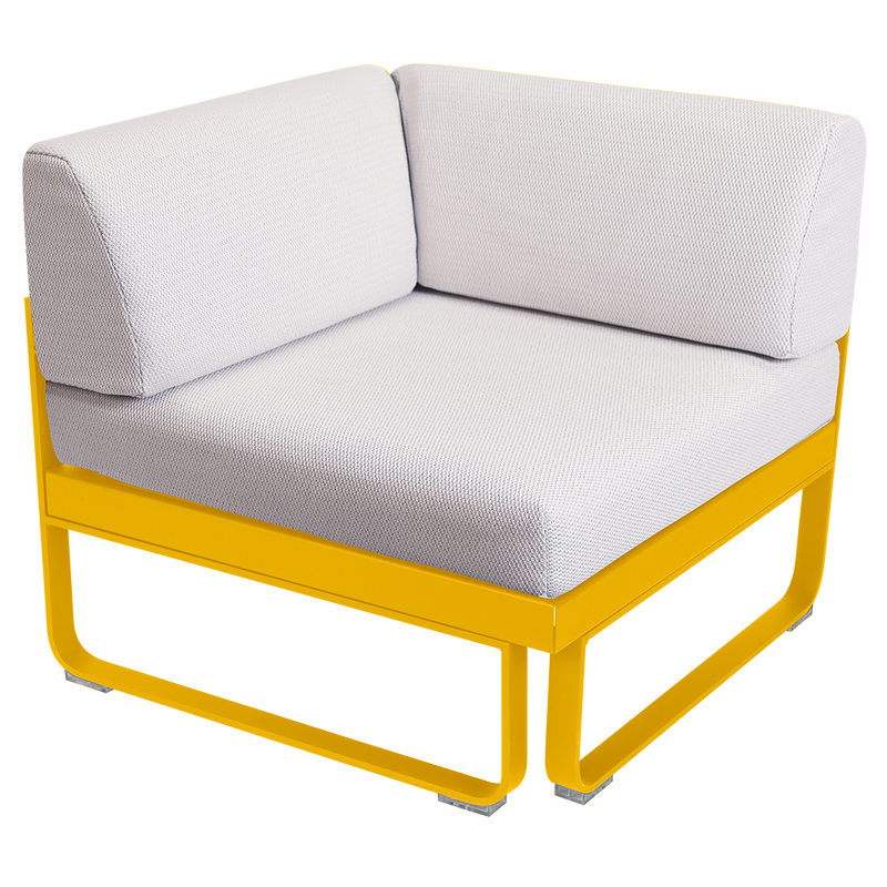 Load image into Gallery viewer, Fermob Bellevie 1-Seater Corner Module – Honey frame with Pearl fabric cushions
