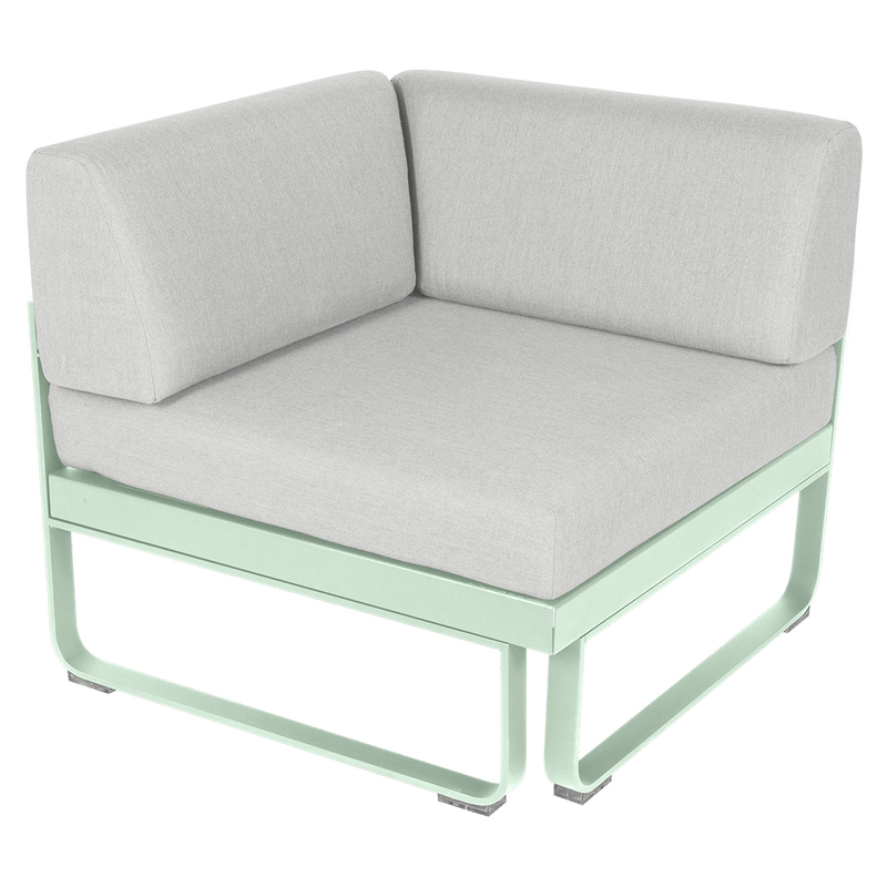 Load image into Gallery viewer, Fermob Bellevie 1-Seater Corner Module – Ice Mint frame with Off-White fabric cushions
