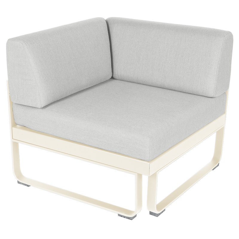 Load image into Gallery viewer, Fermob Bellevie 1-Seater Corner Module – Latte Beige frame with Off-White fabric cushions
