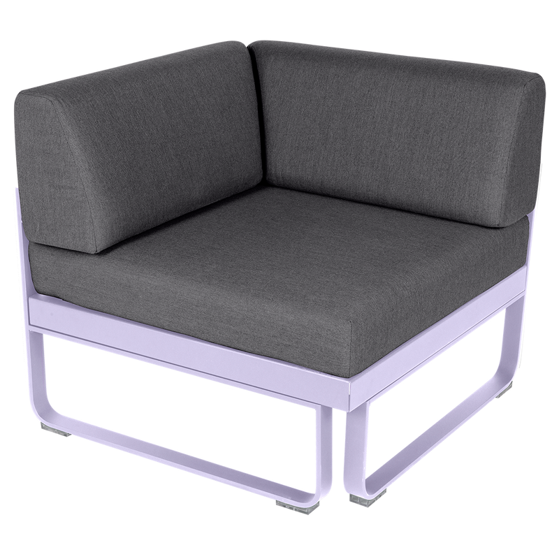 Load image into Gallery viewer, Fermob Bellevie 1-Seater Corner Module – Marshmallow frame with Graphite Grey fabric cushions
