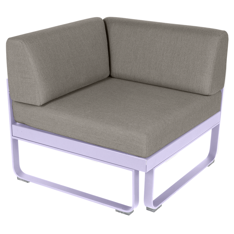 Load image into Gallery viewer, Fermob Bellevie 1-Seater Corner Module – Marshmallow frame with Grey Taupe fabric cushions
