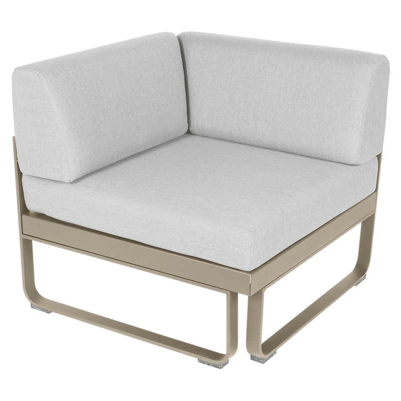 Load image into Gallery viewer, Fermob Bellevie 1-Seater Corner Module – Nutmeg frame with Off-White fabric cushions
