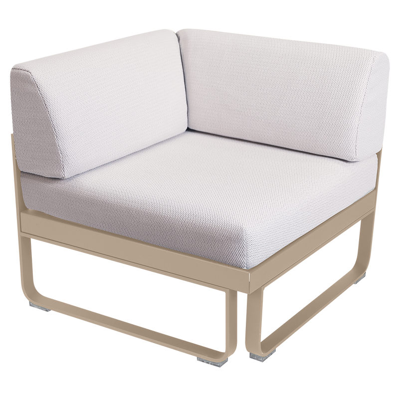 Load image into Gallery viewer, Fermob Bellevie 1-Seater Corner Module – Nutmeg frame with Pearl fabric cushions
