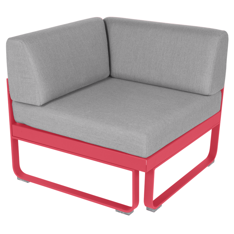 Load image into Gallery viewer, Fermob Bellevie 1-Seater Corner Module – Rosalie frame with Flannel Grey fabric cushions

