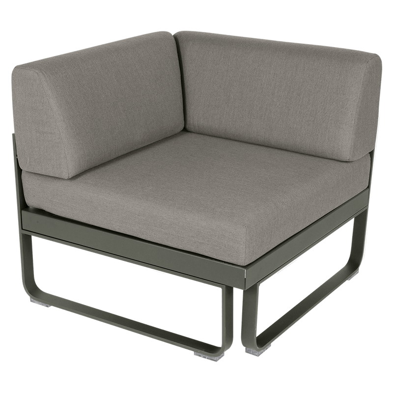 Load image into Gallery viewer, Fermob Bellevie 1-Seater Corner Module – Rosemary frame with Grey Taupe fabric cushions
