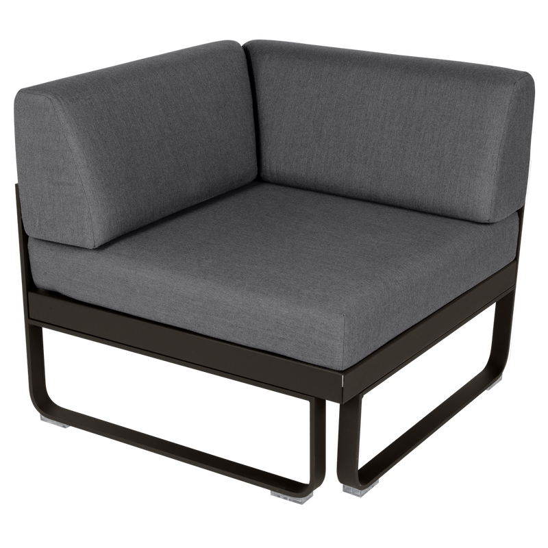 Load image into Gallery viewer, Fermob Bellevie 1-Seater Corner Module – Tonka frame with Graphite Grey fabric cushions
