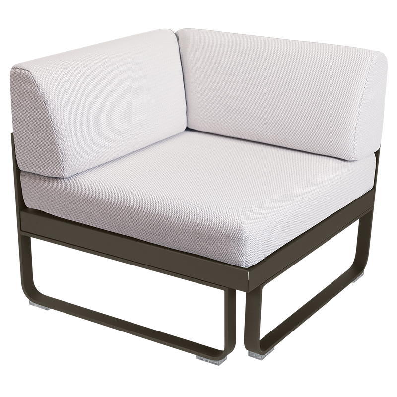 Load image into Gallery viewer, Fermob Bellevie 1-Seater Corner Module – Tonka frame with Pearl fabric cushions
