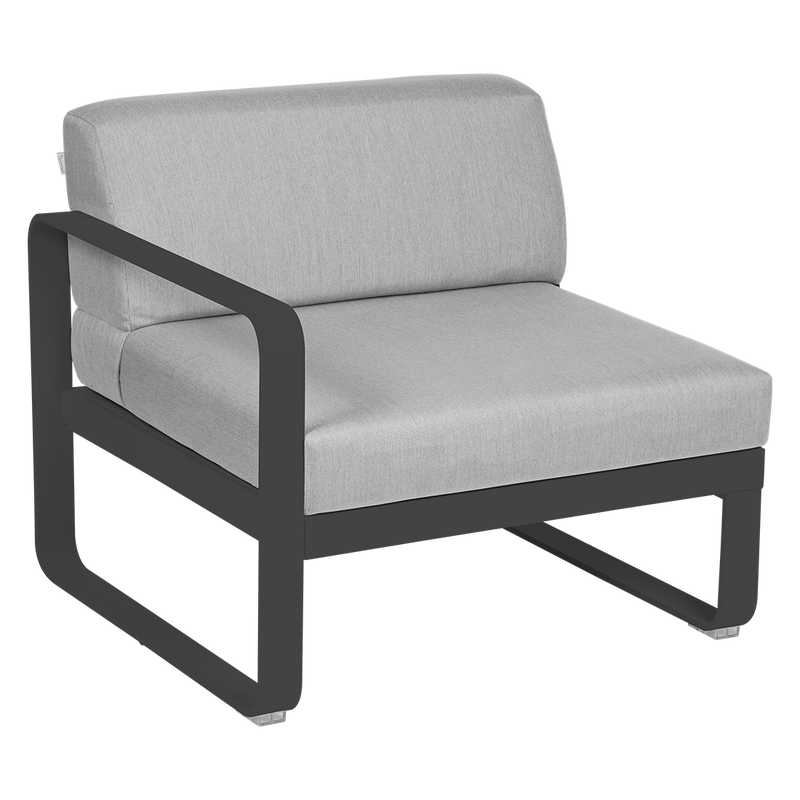 Load image into Gallery viewer, Fermob Bellevie 1-Seater Left Module – Anthracite frame with Flannel Grey fabric cushions
