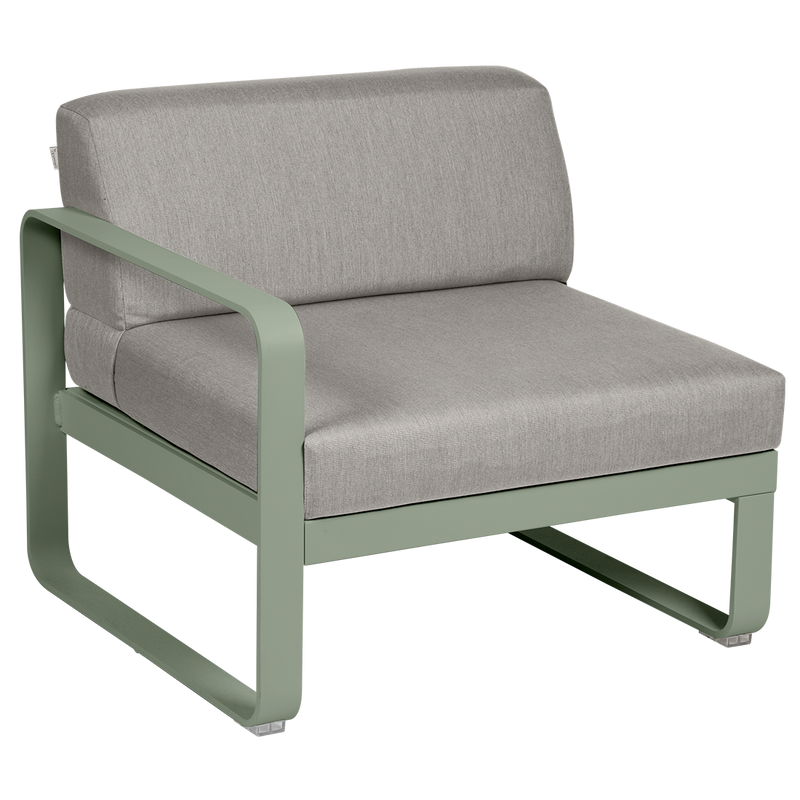 Load image into Gallery viewer, Fermob Bellevie 1-Seater Left Module – Cactus frame with Grey Taupe fabric cushions
