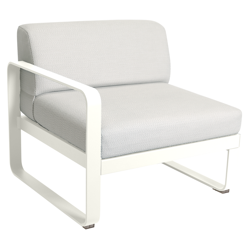 Load image into Gallery viewer, Fermob Bellevie 1-Seater Left Module – Cotton White frame with Pearl fabric cushions
