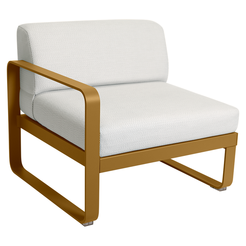Load image into Gallery viewer, Fermob Bellevie 1-Seater Left Module – Gingerbread frame with Pearl fabric cushions
