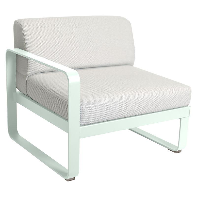 Load image into Gallery viewer, Fermob Bellevie 1-Seater Left Module – Ice Mint frame with Pearl fabric cushions
