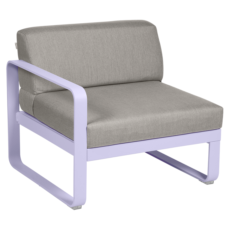 Load image into Gallery viewer, Fermob Bellevie 1-Seater Left Module – Marshmallow frame with Grey Taupe fabric cushions
