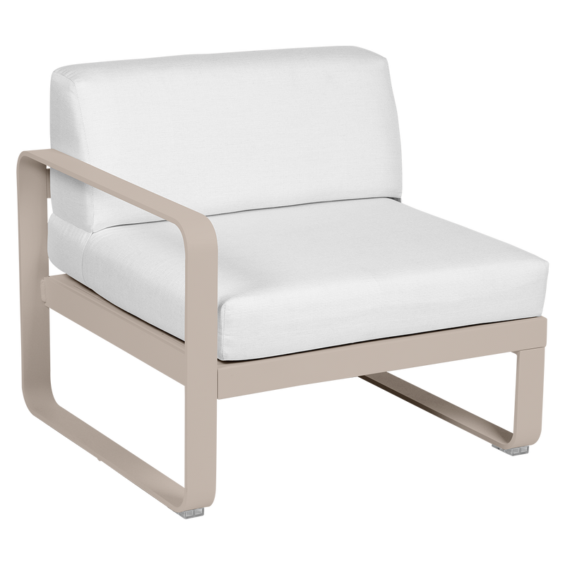 Load image into Gallery viewer, Fermob Bellevie 1-Seater Left Module – Nutmeg frame with Off-White fabric cushions
