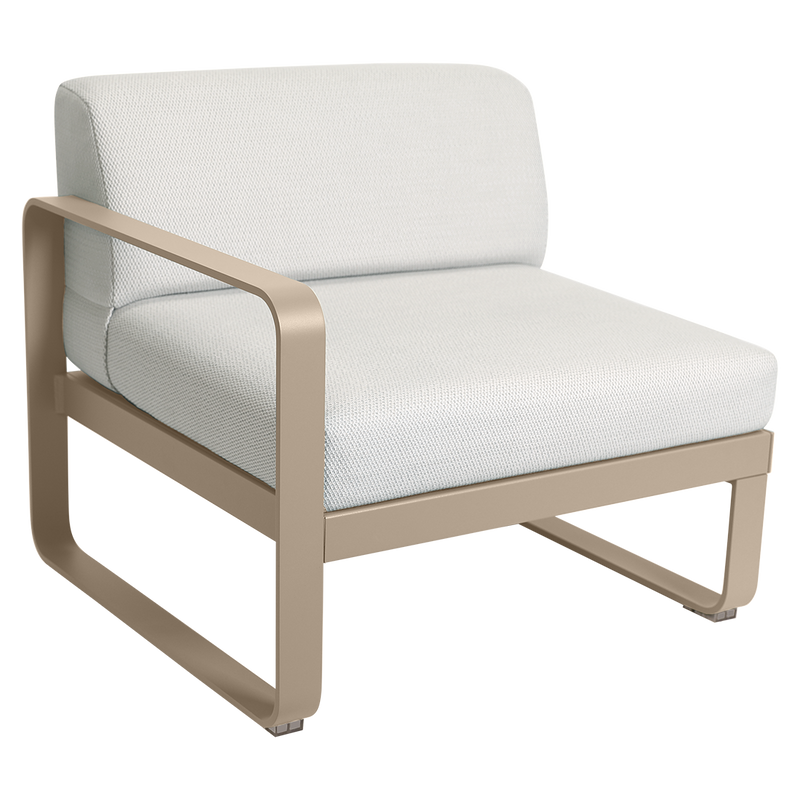 Load image into Gallery viewer, Fermob Bellevie 1-Seater Left Module – Nutmeg frame with Pearl fabric cushions
