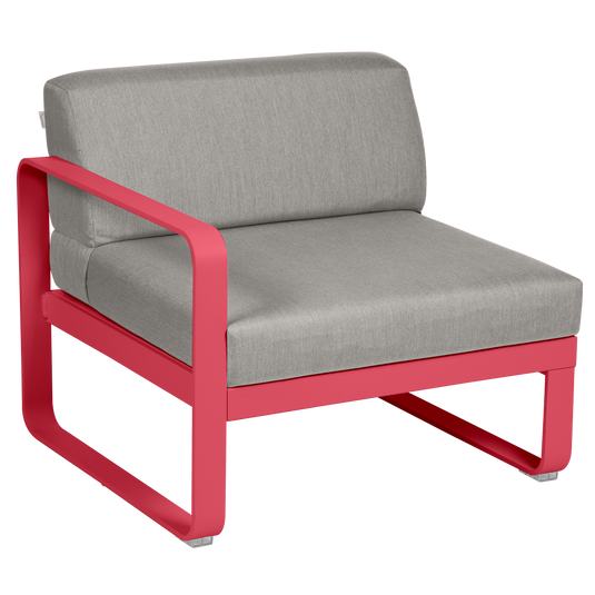 Fermob Bellevie 1-Seater Left Module – Rosalie frame with Grey Taupe fabric cushions