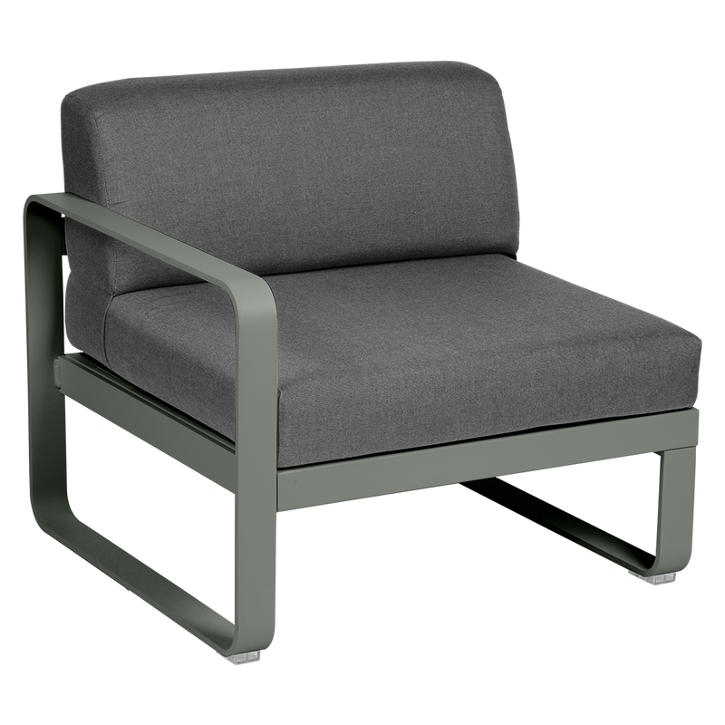 Load image into Gallery viewer, Fermob Bellevie 1-Seater Left Module – Rosemary frame with Graphite Grey fabric cushions
