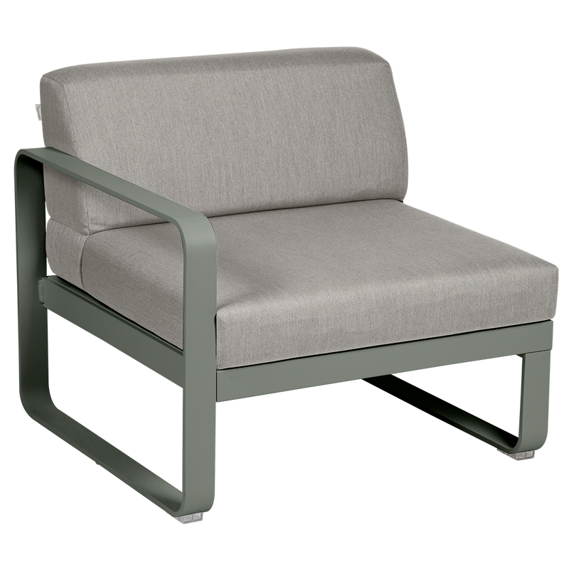 Load image into Gallery viewer, Fermob Bellevie 1-Seater Left Module – Rosemary frame with Grey Taupe fabric cushions
