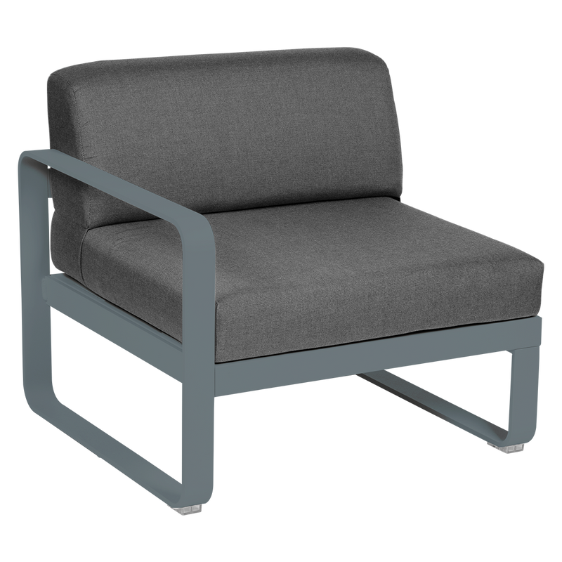 Load image into Gallery viewer, Fermob Bellevie 1-Seater Left Module – Storm Grey frame with Graphite Grey fabric cushions

