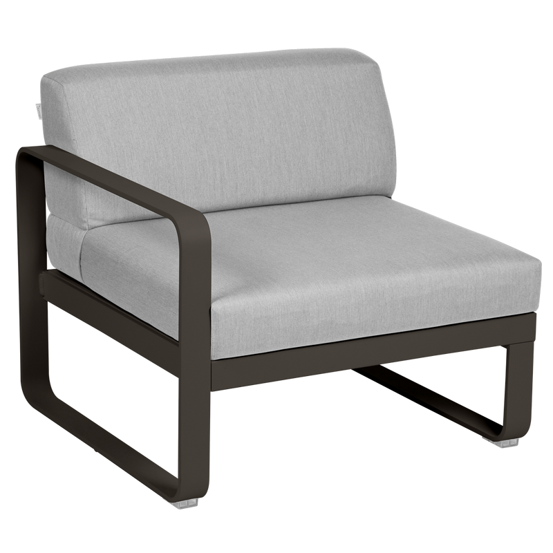 Load image into Gallery viewer, Fermob Bellevie 1-Seater Left Module – Tonka frame with Flannel Grey fabric cushions

