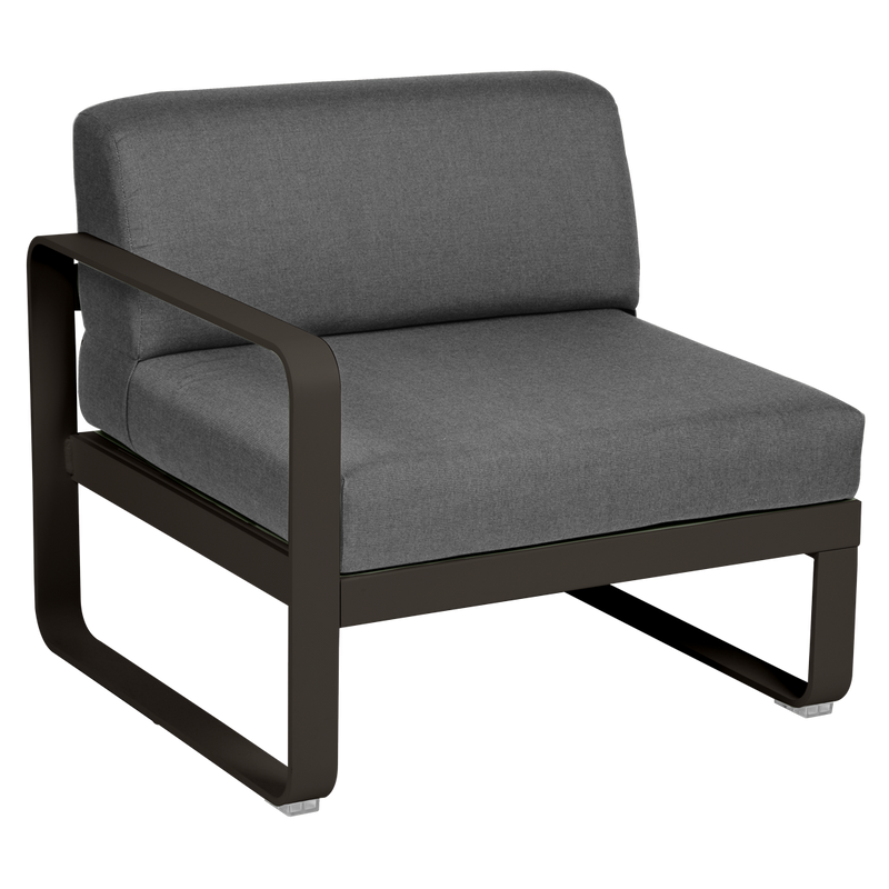 Load image into Gallery viewer, Fermob Bellevie 1-Seater Left Module – Tonka frame with Graphite Grey fabric cushions
