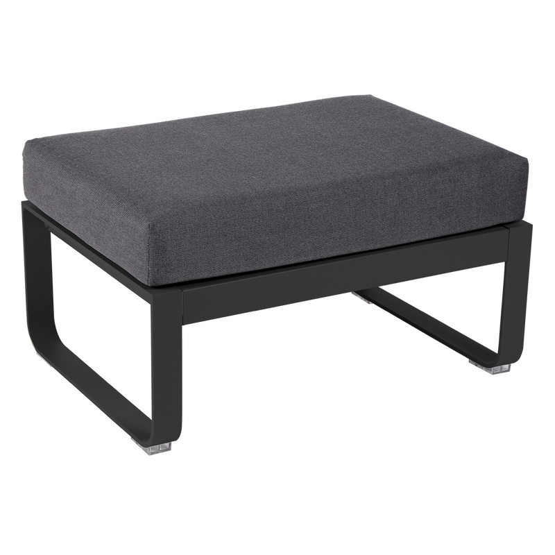 Load image into Gallery viewer, Fermob Bellevie 1-seater ottoman– Anthracite frame with Graphite Grey fabric cushions
