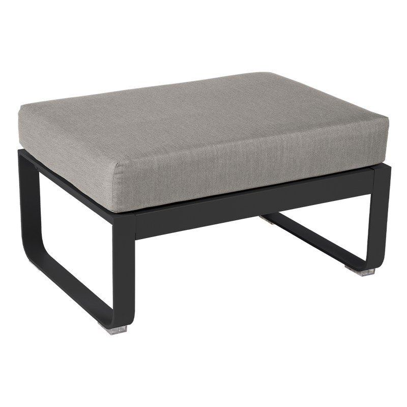Load image into Gallery viewer, Fermob Bellevie 1-seater ottoman– Anthracite frame with Grey Taupe fabric cushions
