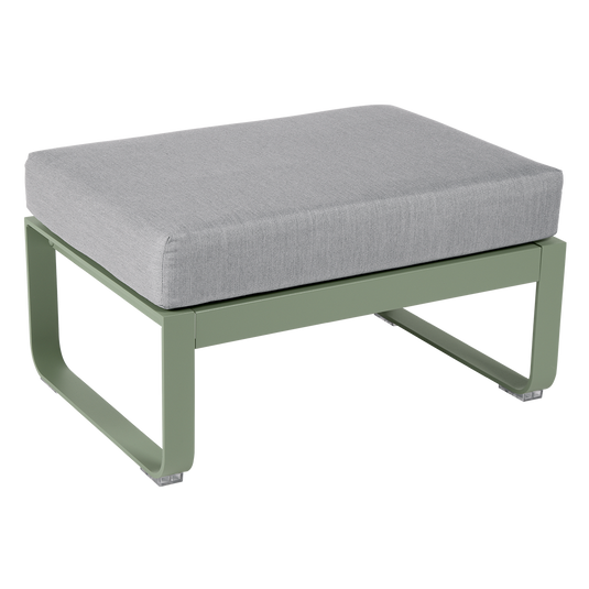 Fermob Bellevie 1-seater ottoman– Cactus frame with Flannel Grey fabric cushions