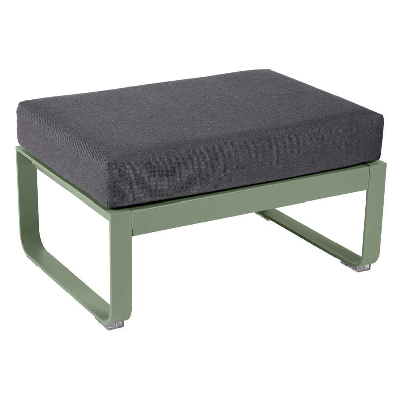 Load image into Gallery viewer, Fermob Bellevie 1-seater ottoman– Cactus frame with Graphite Grey fabric cushions
