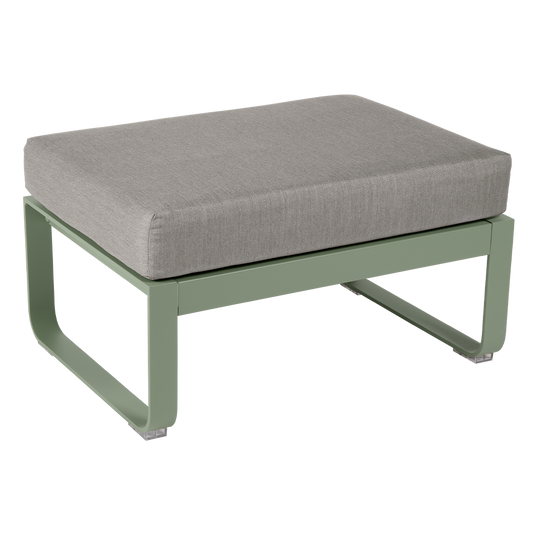 Fermob Bellevie 1-seater ottoman– Cactus frame with Grey Taupe fabric cushions