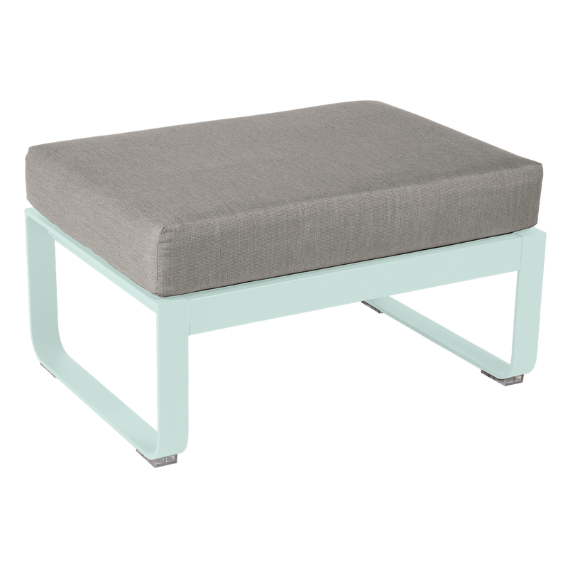 Load image into Gallery viewer, Fermob Bellevie 1-seater ottoman– Ice Mint frame with Grey Taupe fabric cushions

