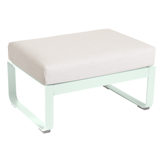 Fermob Bellevie 1-seater ottoman– Ice Mint frame with Pearl fabric cushions