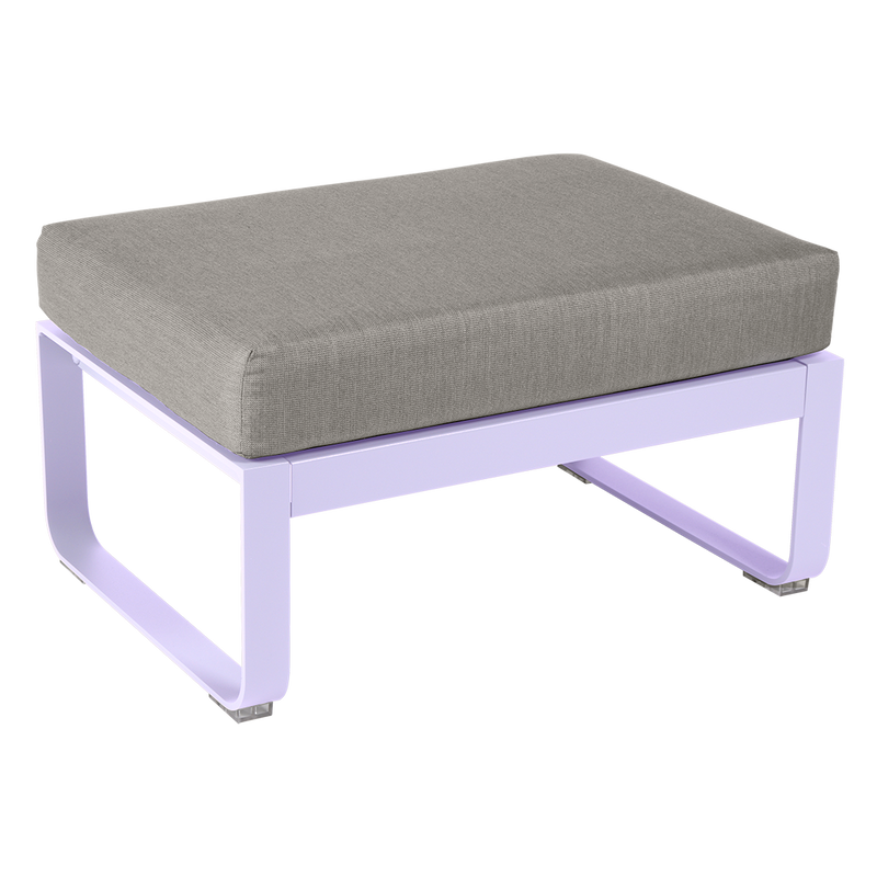 Load image into Gallery viewer, Fermob Bellevie 1-seater ottoman– Marshmallow frame with Grey Taupe fabric cushions
