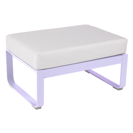 Fermob Bellevie 1-seater ottoman– Marshmallow frame with Off-White fabric cushions