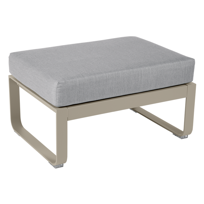 Load image into Gallery viewer, Fermob Bellevie 1-seater ottoman– Nutmeg frame with Flannel Grey fabric cushions
