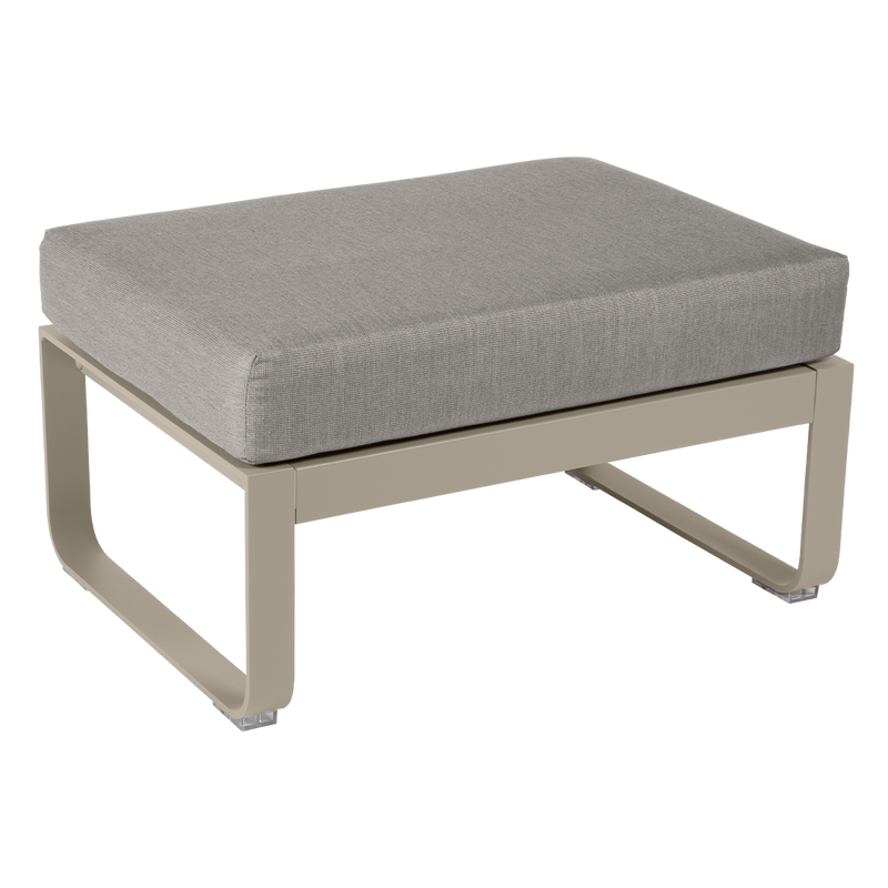Load image into Gallery viewer, Fermob Bellevie 1-seater ottoman– Nutmeg frame with Grey Taupe fabric cushions
