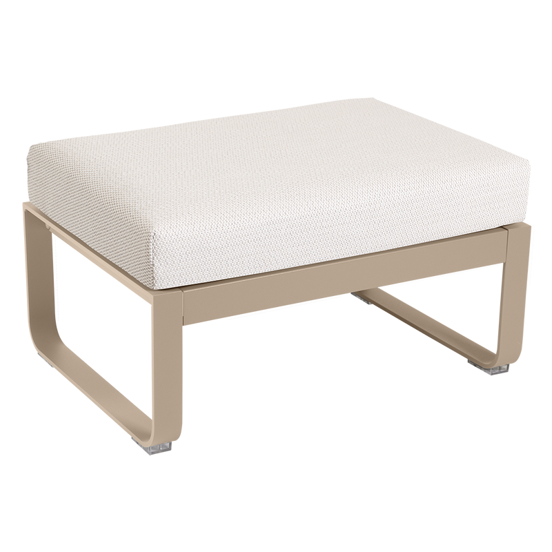 Load image into Gallery viewer, Fermob Bellevie 1-seater ottoman– Nutmeg frame with Pearl fabric cushions

