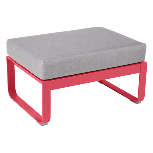 Fermob Bellevie 1-seater ottoman– Rosalie frame with Flannel Grey fabric cushions