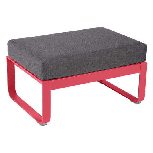 Fermob Bellevie 1-seater ottoman– Rosalie frame with Graphite Grey fabric cushions