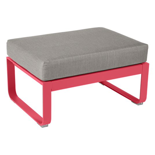Fermob Bellevie 1-seater ottoman– Rosalie frame with Grey Taupe fabric cushions