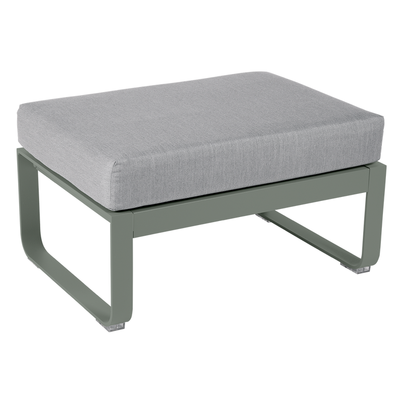 Load image into Gallery viewer, Fermob Bellevie 1-seater ottoman– Rosemary frame with Flannel Grey fabric cushions
