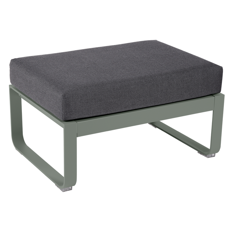 Load image into Gallery viewer, Fermob Bellevie 1-seater ottoman– Rosemary frame with Graphite Grey fabric cushions
