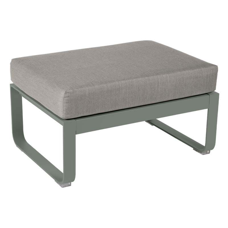Load image into Gallery viewer, Fermob Bellevie 1-seater ottoman– Rosemary frame with Grey Taupe fabric cushions
