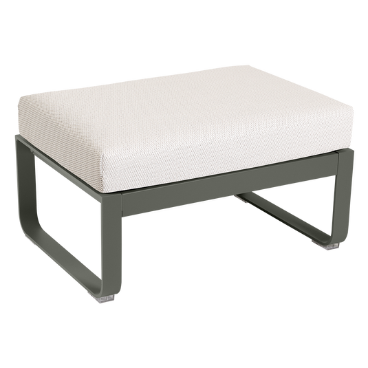 Fermob Bellevie 1-seater ottoman– Rosemary frame with Pearl fabric cushions