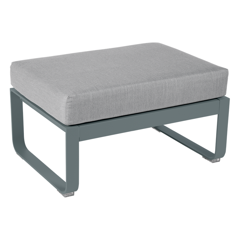 Load image into Gallery viewer, Fermob Bellevie 1-seater ottoman– Storm Grey frame with Flannel Grey fabric cushions
