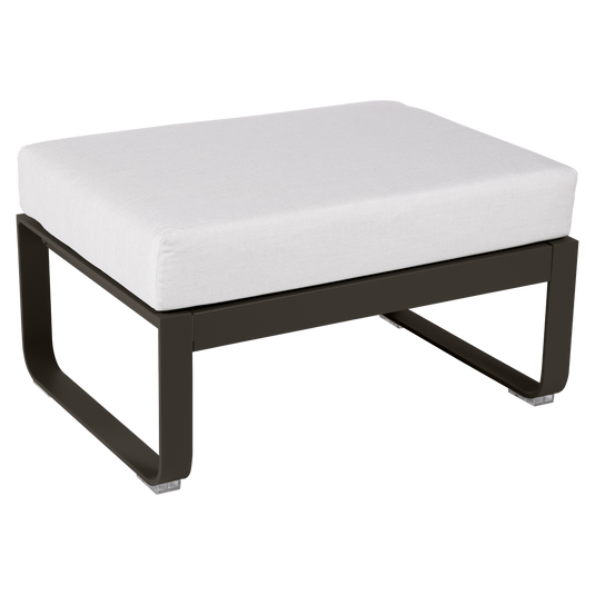 Fermob Bellevie 1-seater ottoman– Tonka frame with Off-White fabric cushions
